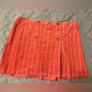 Wild Fable Box Pleat Button Pink Corduroy Mini Skirt XL